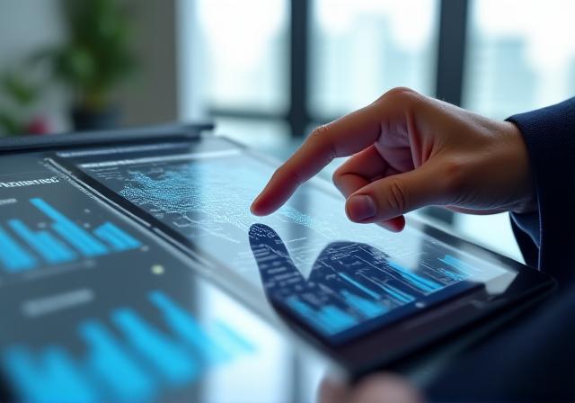 Datenvisualisierung für Supply Chain Management auf einem Tablet